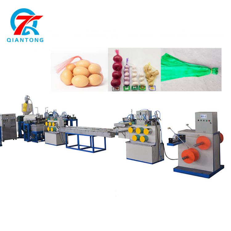 Plastic PP Mesh Bag Making Machine/ foamed fruit vegetable garlic  packing net extruder equipment