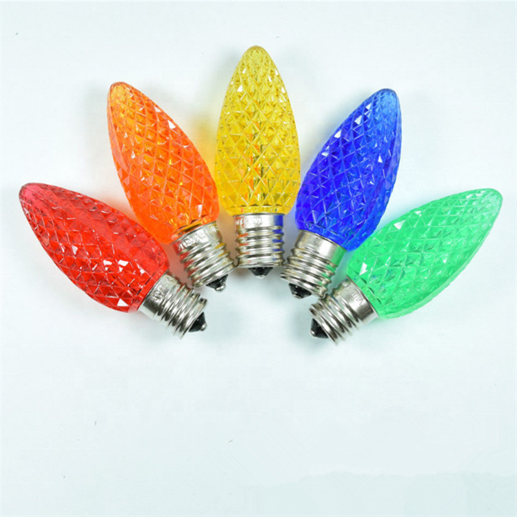 Hot-Sales  Red Green Blue White C9 Christmas LED Light Bulb For Holiday Decoration String Replacement