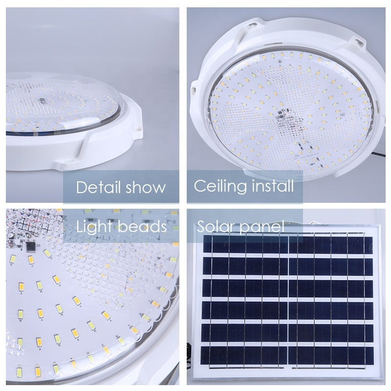 High Quality Energy Saving Indoor Solar LED light LED Ceiling Light Solar Powered Ceiling Lamp