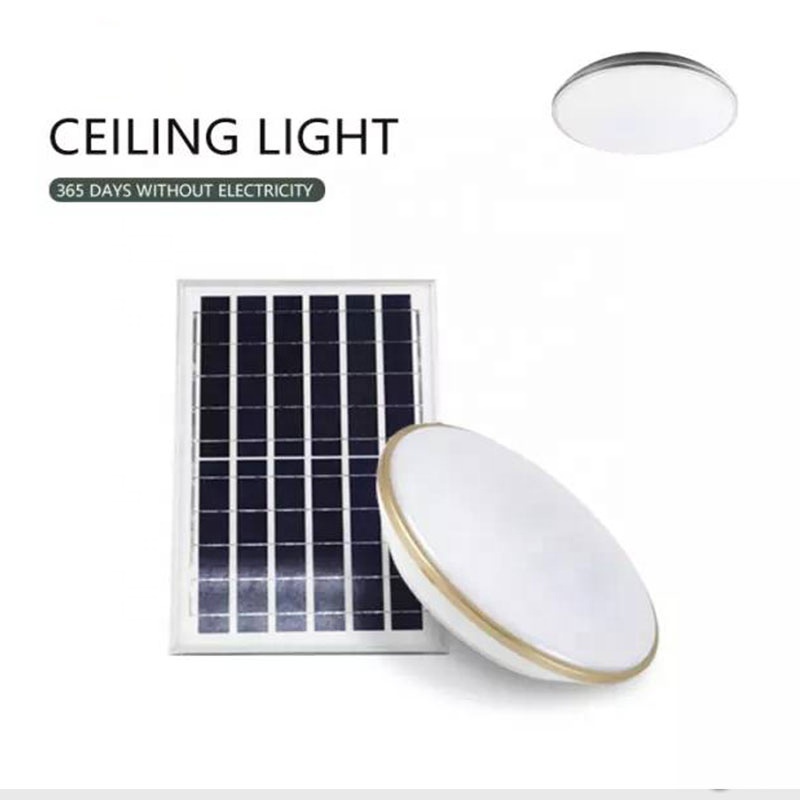 Hot-selling Solar Powered Indoor Ceiling Lamp Solar Led Ceiling Light  For Shed Porch Patio Garage Home