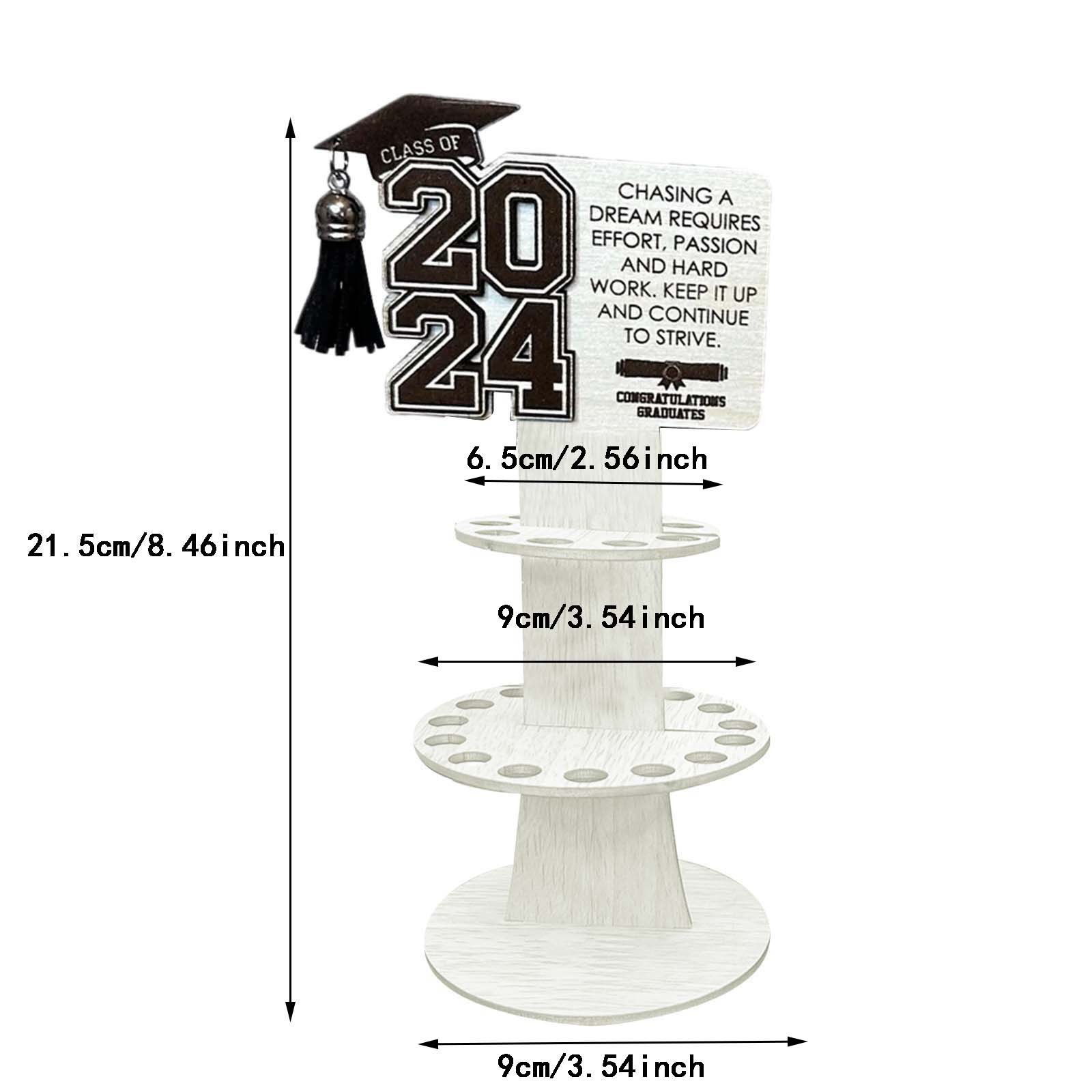 2024 Graduation Season Wooden Coin Rack Ornaments Wooden Graduation Party Decorative Ornaments