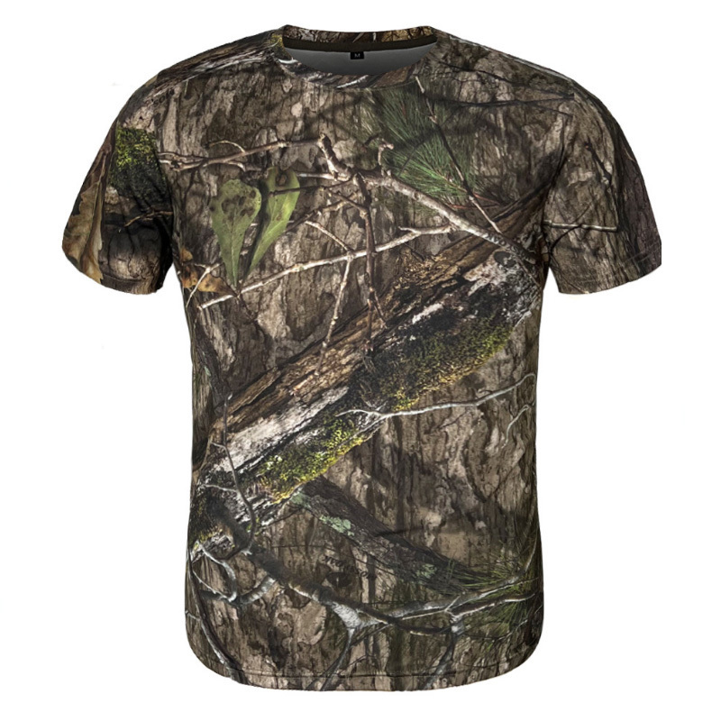 Wholesales Hunting Fishing Tactical Men's Camo Short Sleeve T-Shirts Realtree Camo Shirt