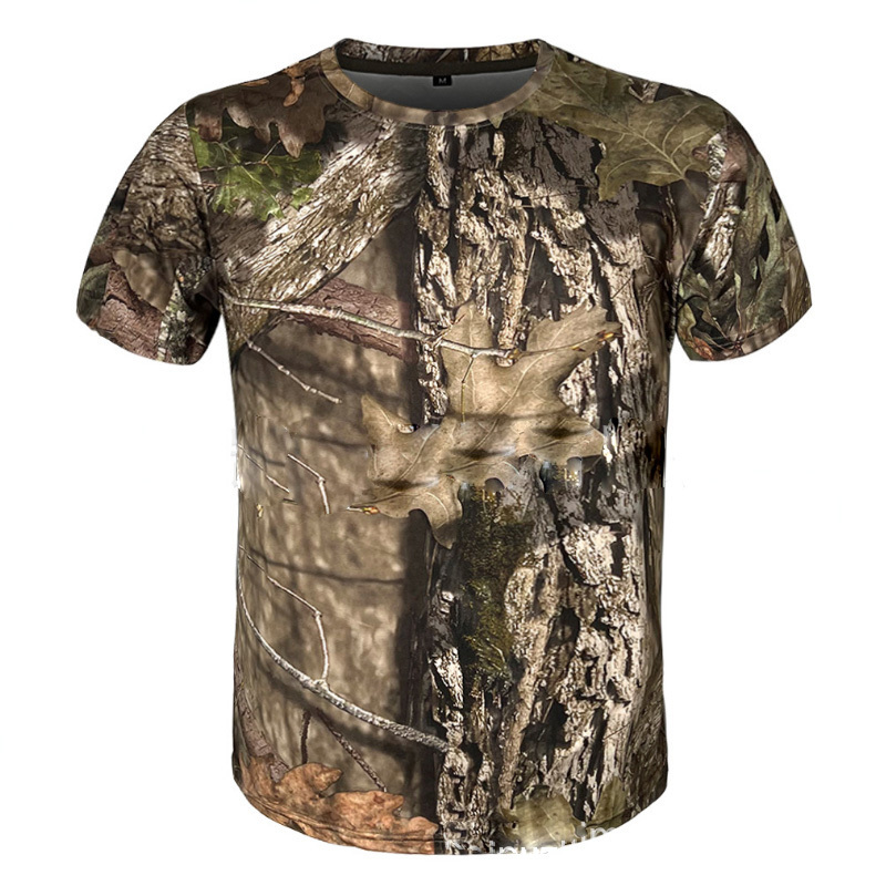 Wholesales Hunting Fishing Tactical Men's Camo Short Sleeve T-Shirts Realtree Camo Shirt