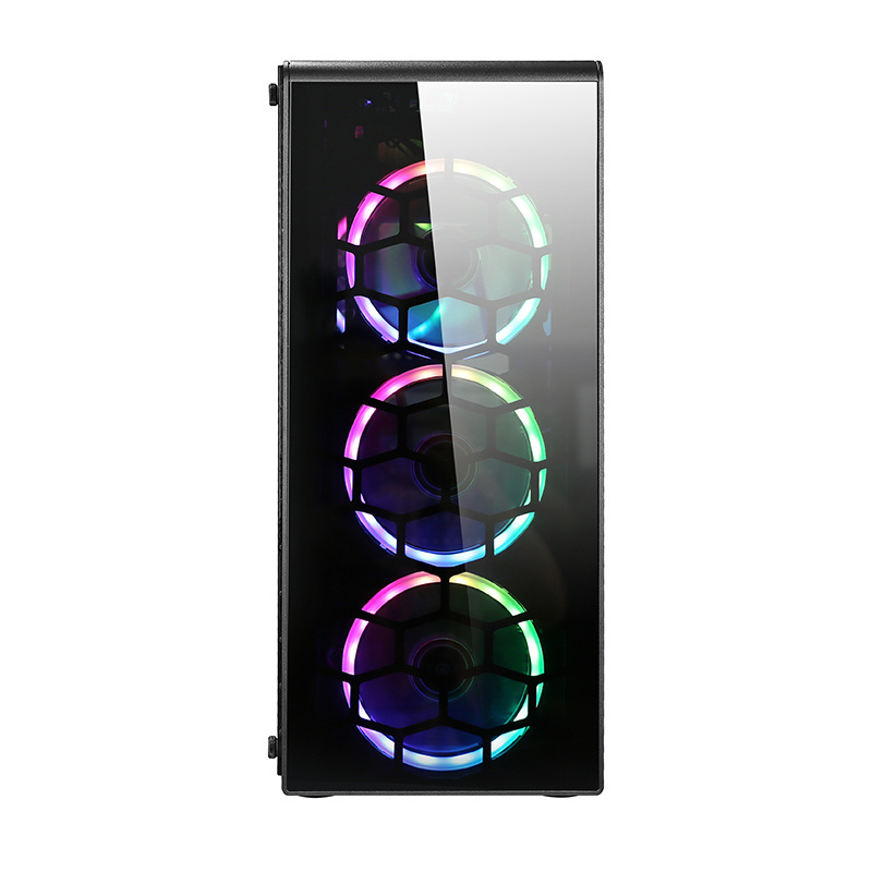 Cabinet Pc Case Gaming Computer Rgb Fans,factory Price Glass Desktop Stock Computer System Plastic Casing ATX Mid Tower CN;GUA