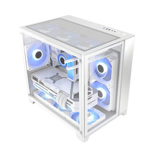 Matx Computer Case Fan Pc Desktop Case Stock Mini Itx PC Case with USB 3.0 CPU Power Supply Cooler Plastic ARGB ATX Mid Tower