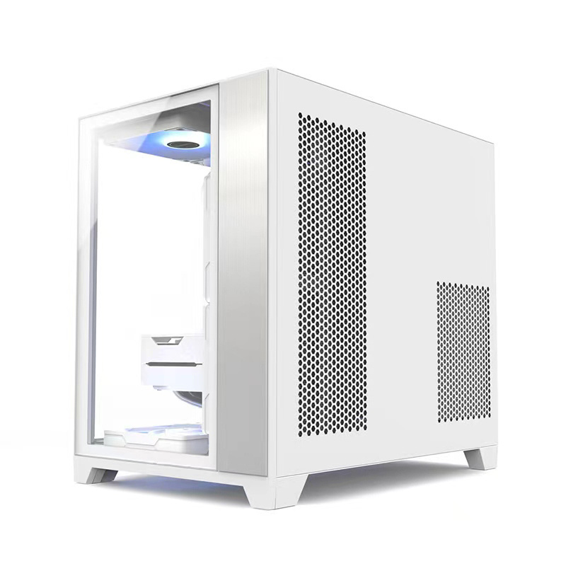 Small size Cabinet computer case ATX case computer square pc gaming full tempered Glass PC case