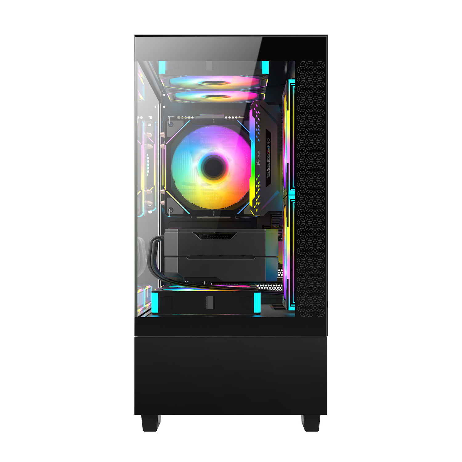 2024 Glass Micro ATX Mini ITX Cube PC Case Custom MATX Gaming Computer Case Support 120 mm CPU Water Cooler Computer Cabinet