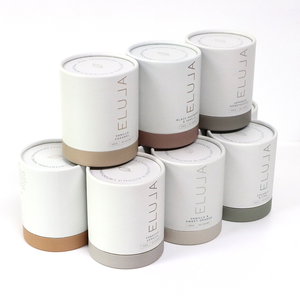 Customized Round Tube Candle Packing Box Cylinder Shaped Paper Gift Box for Candle