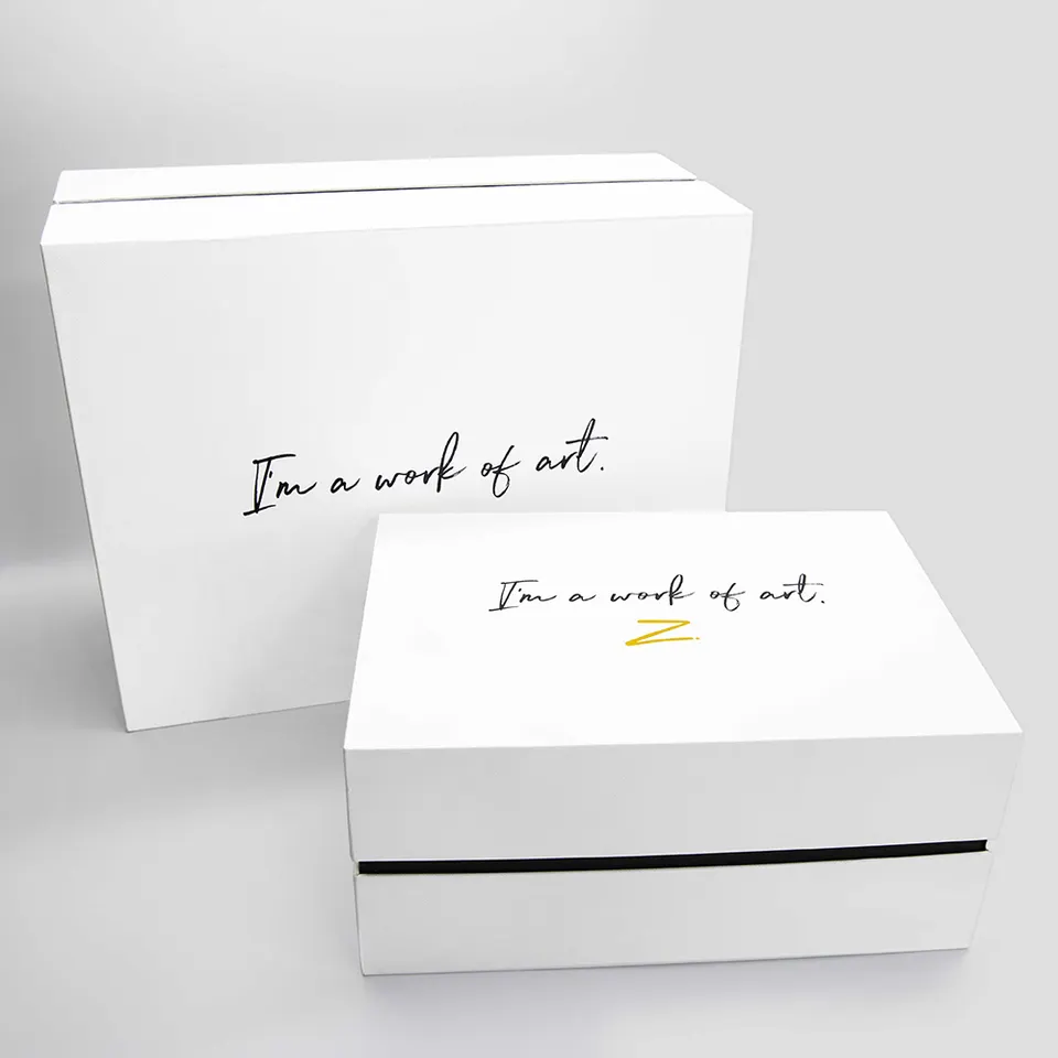 Custom Lid and Base Box with Neck Luxury Packaging Boxes White Gift Boxes for Small Business