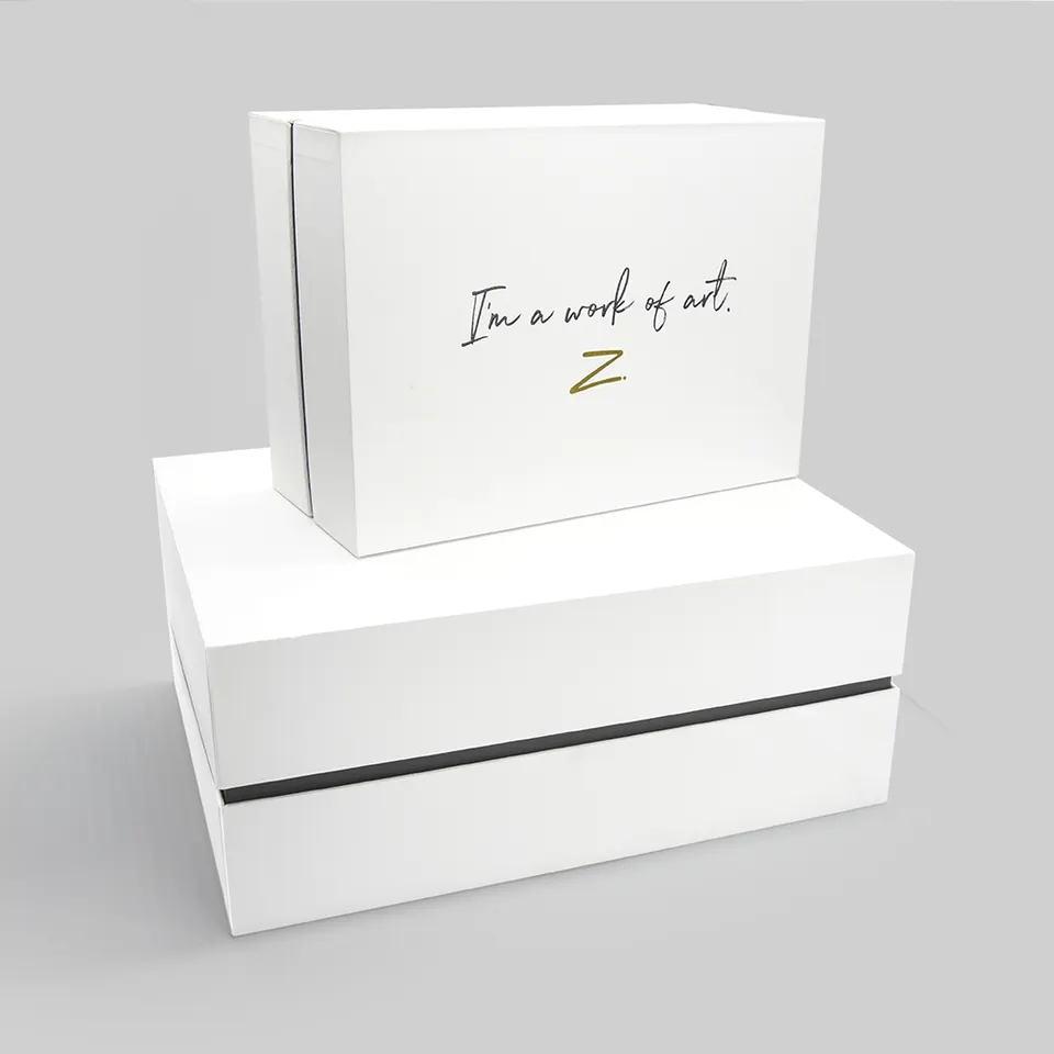 Custom Lid and Base Box with Neck Luxury Packaging Boxes White Gift Boxes for Small Business