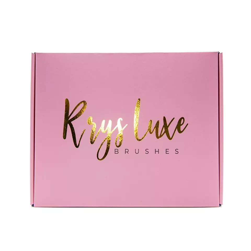 Custom Printed Logo Pink Corrugated Cardboard Packaging Mailer Shipping Paper Gift Box For Cosmetic