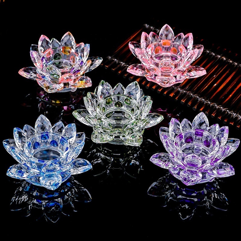 Qianya 2024 New Arrive Customized lotus flower glass acrylic liquid monomer nail crystal dappen dish for storage powder liquid