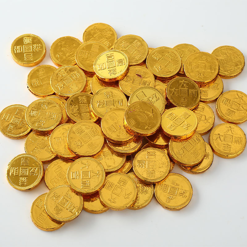 Wholesale Golden Choco Coins Shape Chocolate Sweet Chocolate Flavor Candy