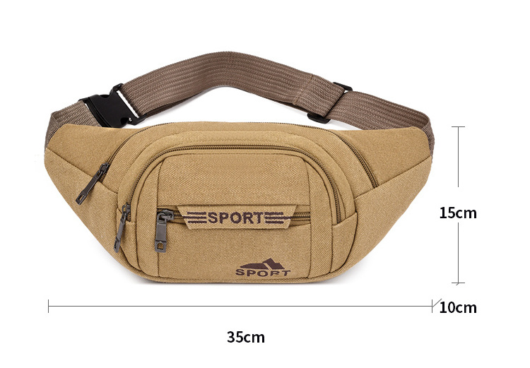 Custom Canvas Casual Belly Smell Proof Fanny Pack Women Phone Pouch Belt Bag Men Crossbody Hip Man Bag chest bag men