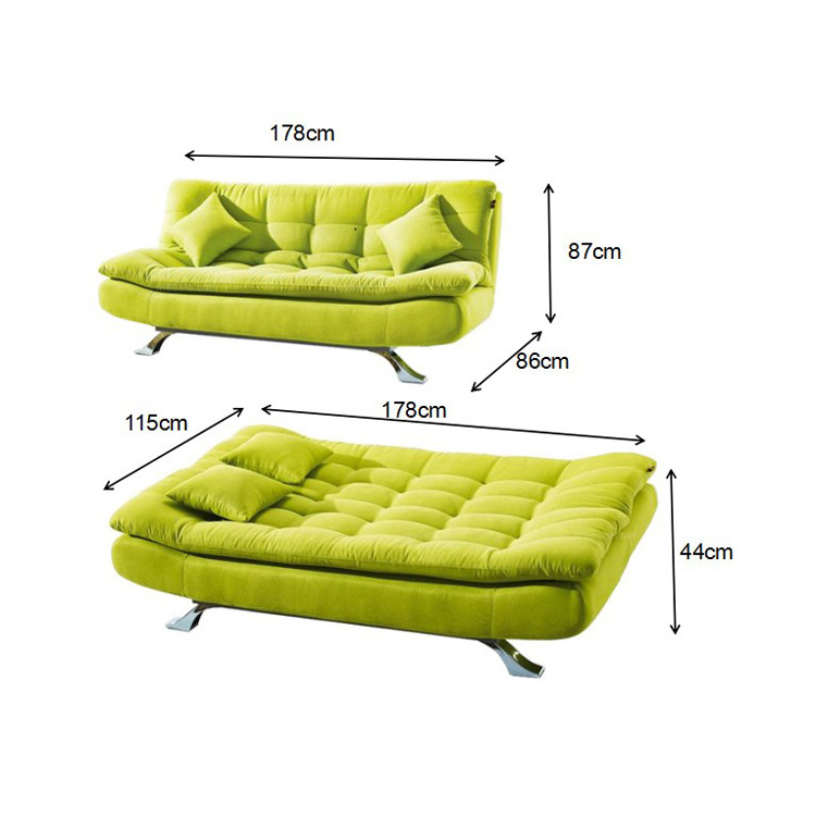 Cheap simple comfort sofa bed folding portable living room futon sofa bed