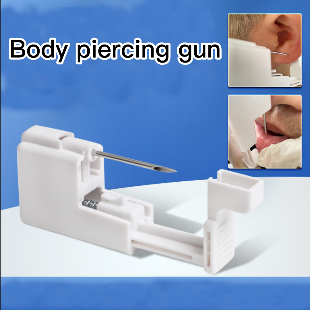 Qianyou Safe Sterilized G23 Titanium Needle Jewelry Piercer For Ear Cartilage Belly Nipple Tongue Lip Ear Piercing Gun