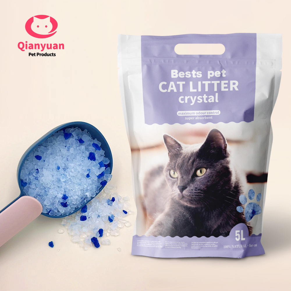 health care monitoring superior odor control no clumping  Dust Free crystal cat litter absorbent raw material