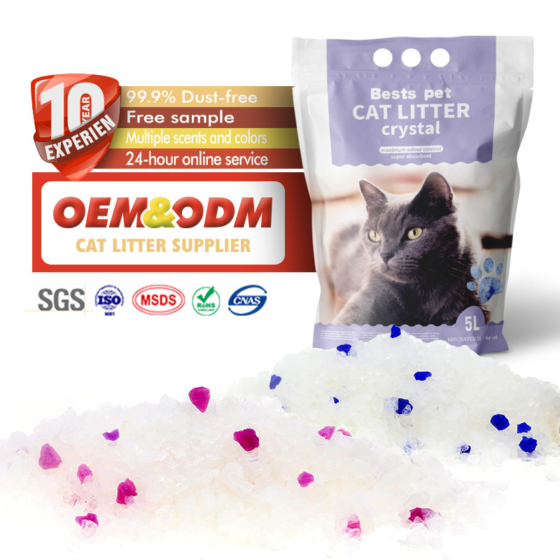 Natural Biodegradable Non Toxic Environmental Protection Deodorant Bulk Absorbent High Quality Silica Gel Cat Litter Crystal