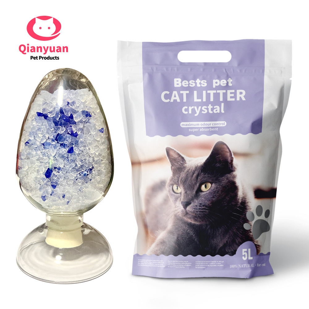 health care monitoring superior odor control no clumping  Dust Free crystal cat litter absorbent raw material