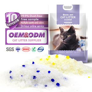 Factory Directly Sell Low-tracking Highly Absorbent Lightweight Non-clumping Dust-free Wholesale Oem Bsci Silica Gel Cat Litter