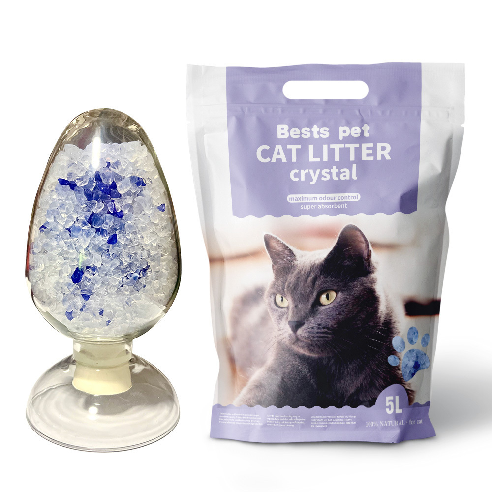 High Quality no clumping Silica Gel Cat Litter Factory Sales Silica Gel Customized Cat Litter Deodorant