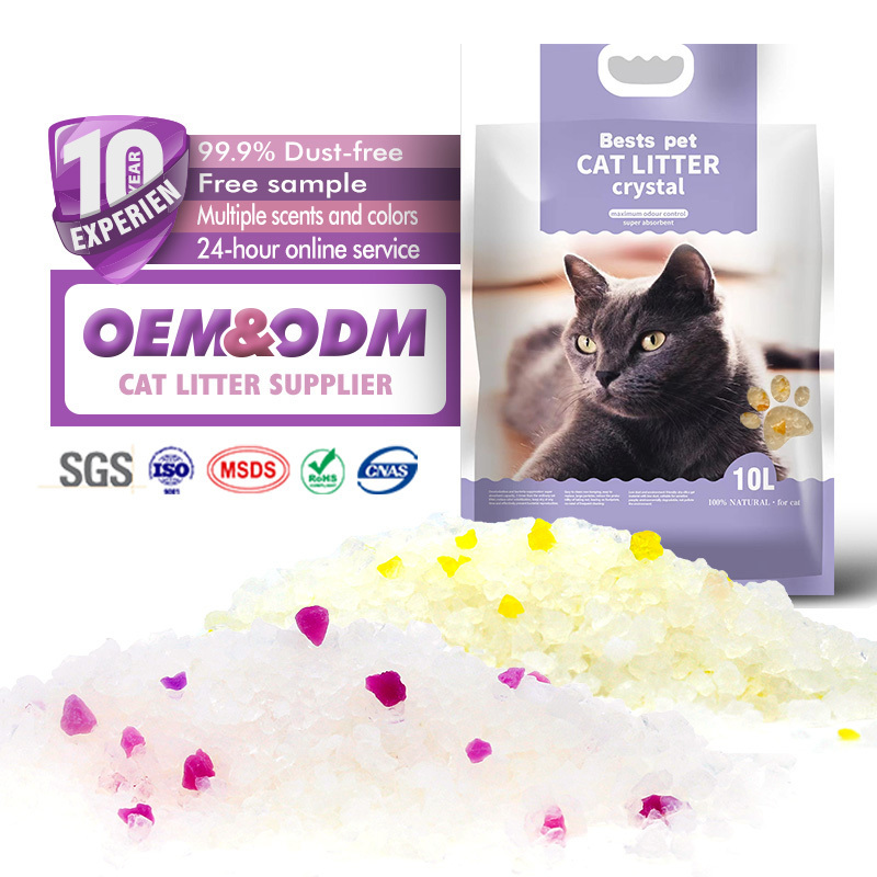 Natural Biodegradable Non Toxic Environmental Protection Deodorant Bulk Absorbent High Quality Silica Gel Cat Litter Crystal