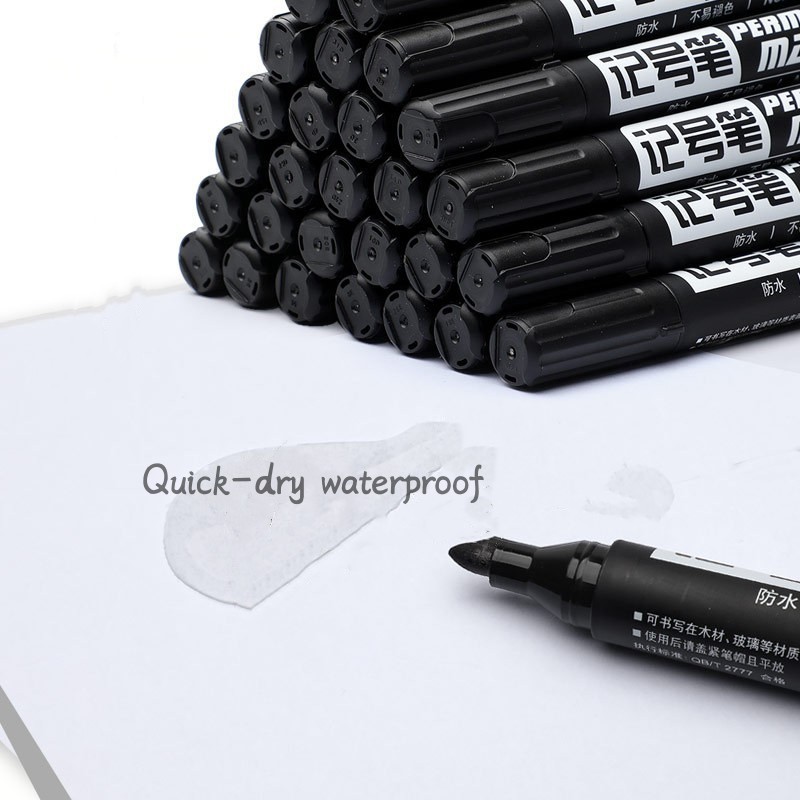 Wholesale can add ink oil black marker big head marker waterproof marker