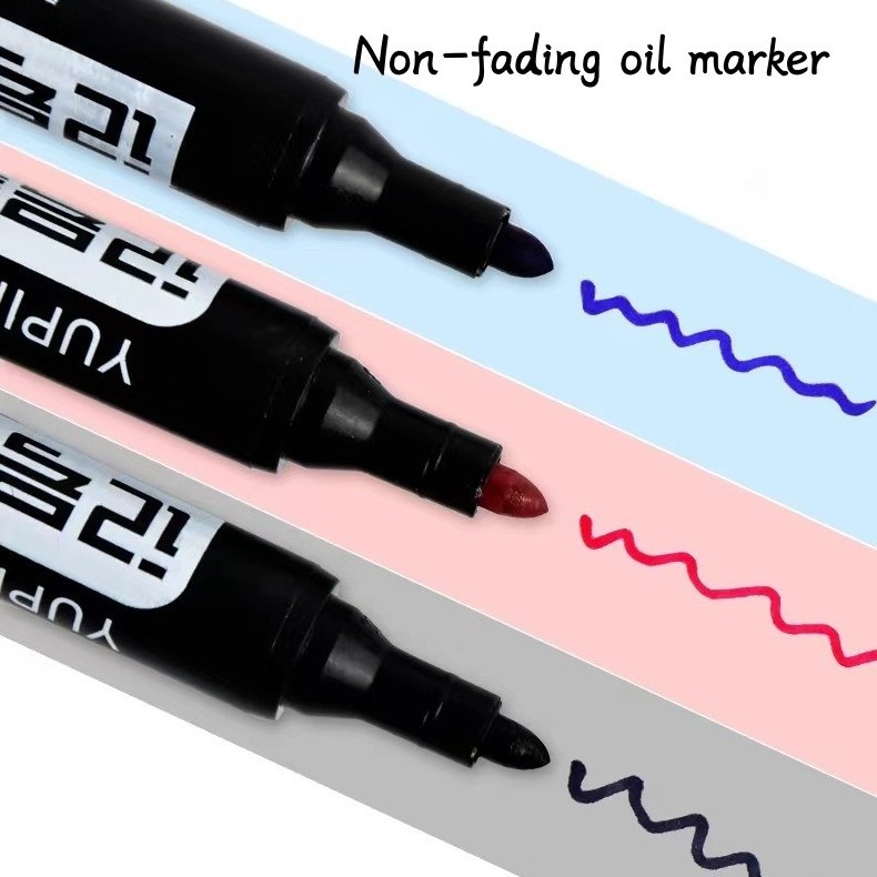 Wholesale can add ink oil black marker big head marker waterproof marker