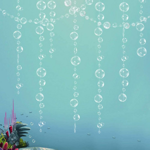 White Bubble Garlands for Little Mermaid Party Decorations 2D Hanging Bubbles Streamer Underwater Kids Birthday Party Supplies