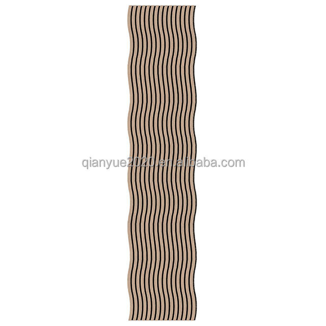 wave shape wood slat acoustic panel Soundproof Decoration Wall background Ceiling polyester fiber Acoustic panel