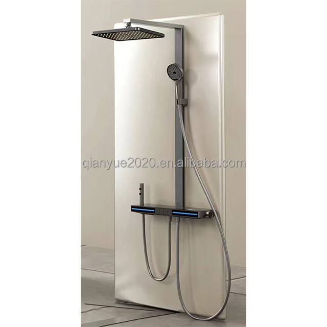 Bathroom  Shower Faucet  4 push button piano key style thermostatic faucet Digital Shower Set