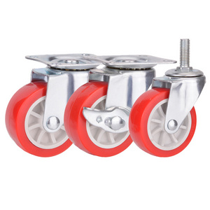 Supermarket Shopping Cart PVC Swivel Caster Wheels Trolley Locking Industrial Wheelsairport Type Casters