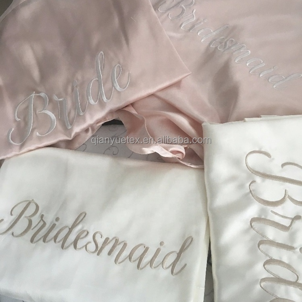 OEM Personalized Logo Bride Robes Kids birthday Silk Satin Women bridesmaid Wedding party robe