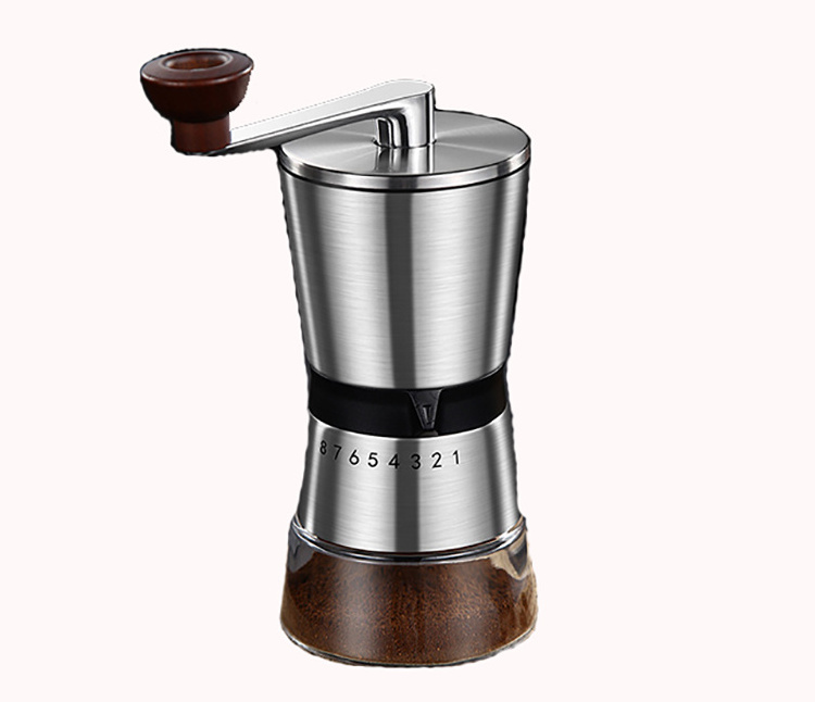 Stainless Steel Burr Manual coffee grinder conical shape coffee bean grinder with adjustable coarseness