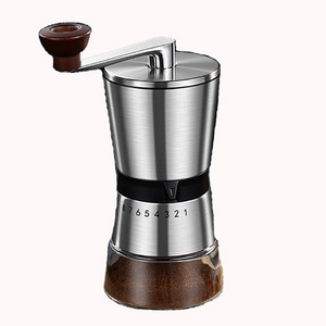 Stainless Steel Burr Manual coffee grinder conical shape coffee bean grinder with adjustable coarseness