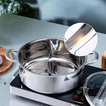 high quality stainless steel Chinese cooking double-flavor hot pot