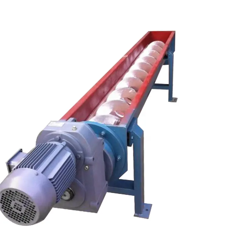 Qianzhen Customized Stainless Steel horizontal Inclined Screw Auger Sludge Cake Shaftless Conveyor