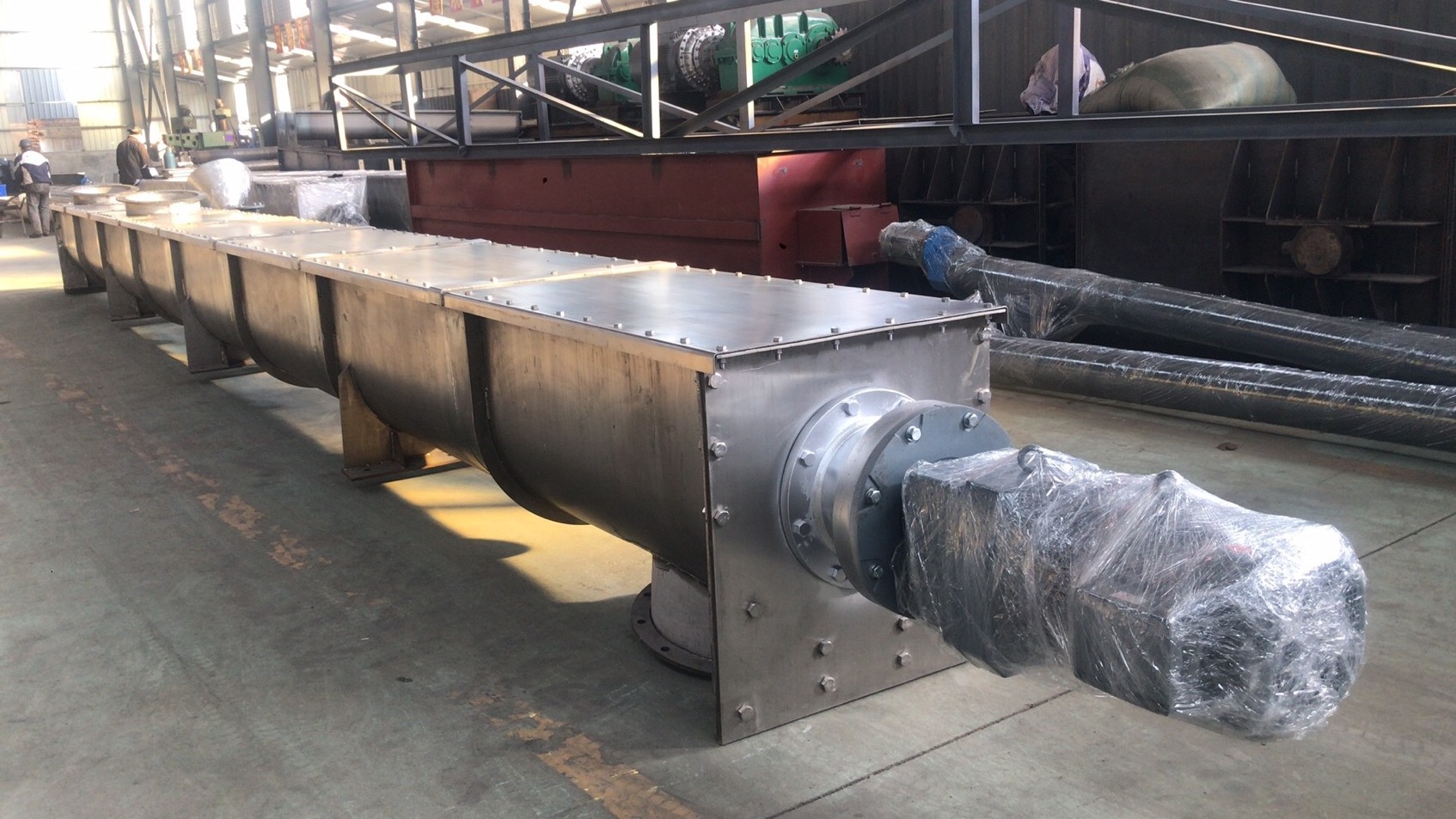 Qianzhen Customized Stainless Steel horizontal Inclined Screw Auger Sludge Cake Shaftless Conveyor