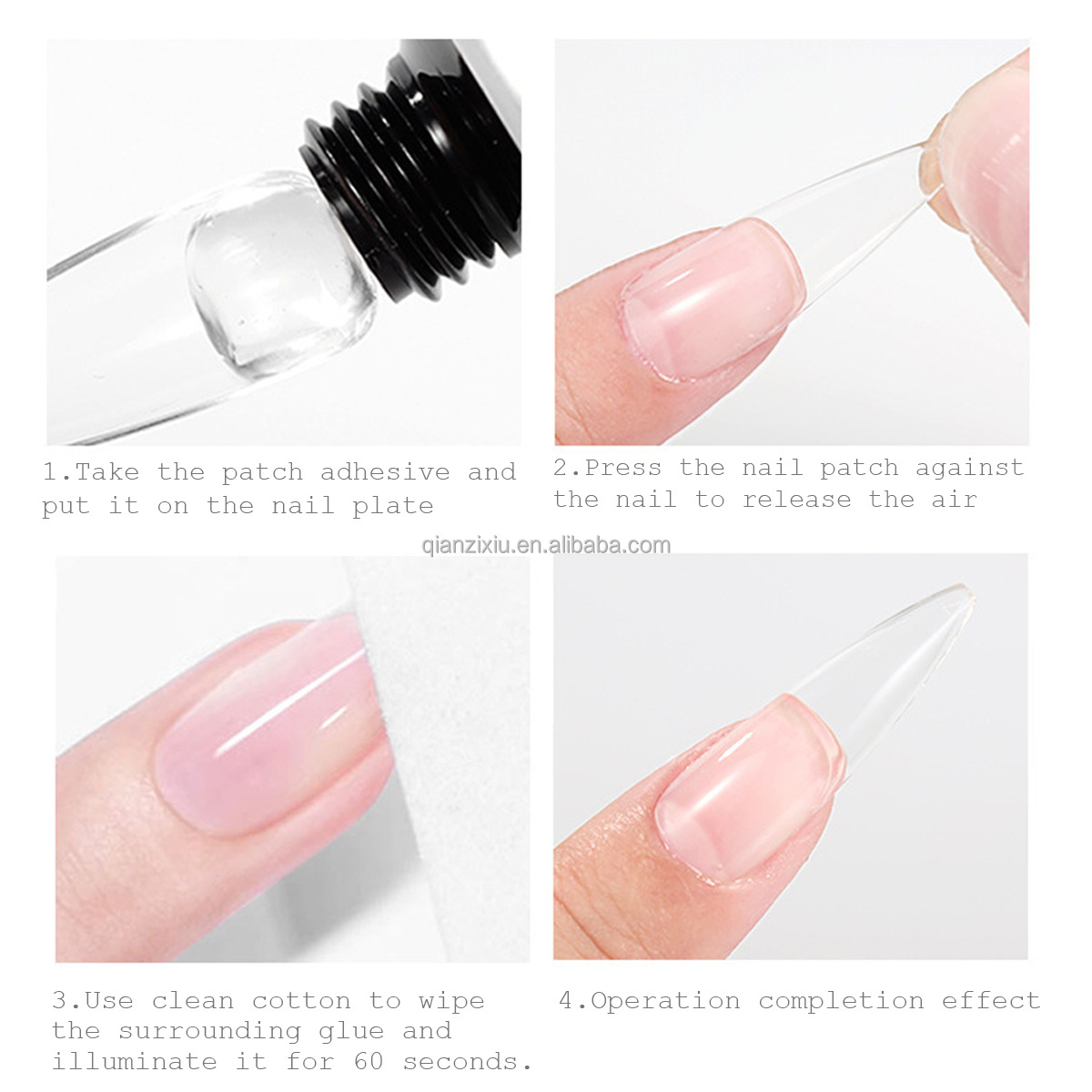 New Launch upgradeSolid Nail Tips Gel 20g Long Lasting Super Strong Adhesive Solid nail glue for press on nails