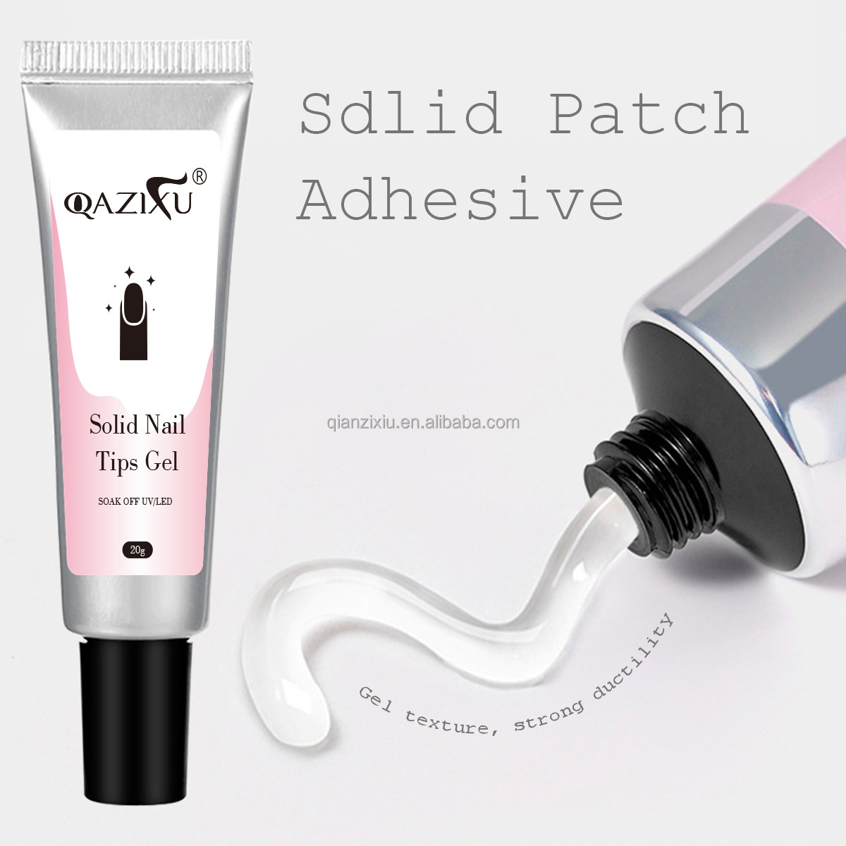 New Launch upgradeSolid Nail Tips Gel 20g Long Lasting Super Strong Adhesive Solid nail glue for press on nails