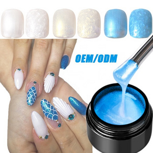 2023 High Quality Thread Shell Nail Gel Polish 10ML Pearl Shell UV Gel Blue Soak Off Gel UV LED Nail Art Varnish for salon