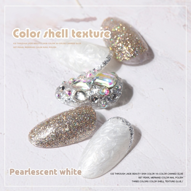 Thread Shell Texture UV Gel 10ML Nail Art Glitter Shell DIY Irregular Pearly NEW Varnish Nails polish Semi-Permanent Varnish Gel