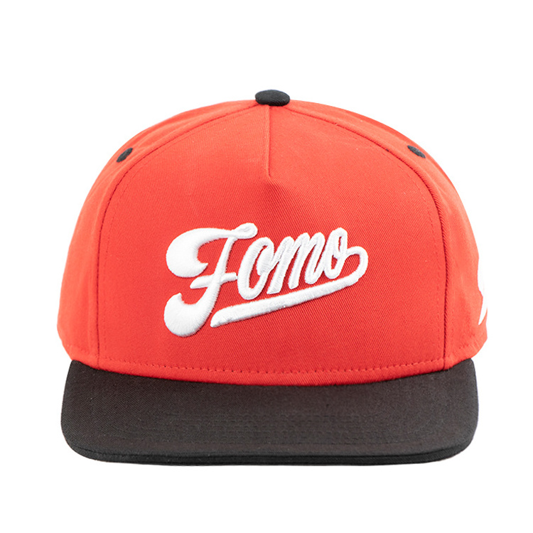 custom 3d embroidery logo 2 tone curved brim snapback two tone snapback hat