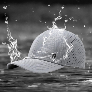 Bsci Breathable rubber waterproof Sport performance Mesh polyester Laser Cut Hole Perforated Golf Hat custom Blank baseball cap