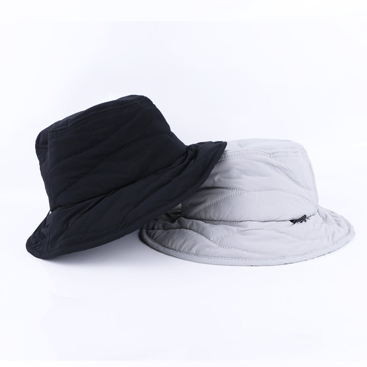 Qianzun autumn winter sunshade warm material comfortable 100% polyester puffer quilted bucket hat