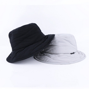 Qianzun autumn winter sunshade warm material comfortable 100% polyester puffer quilted bucket hat