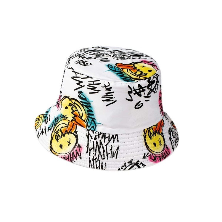 New Adult Cheap Cap Unisex Fisherman Hat 100% Polyester Letter Graphic Bucket Hat Custom