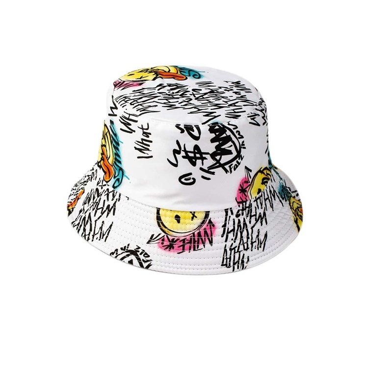 New Adult Cheap Cap Unisex Fisherman Hat 100% Polyester Letter Graphic Bucket Hat Custom