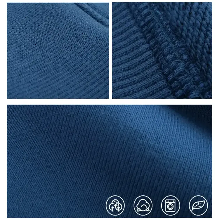 blue blank 100% cotton digital printing custom logo 320 gsm hoodies with pocket