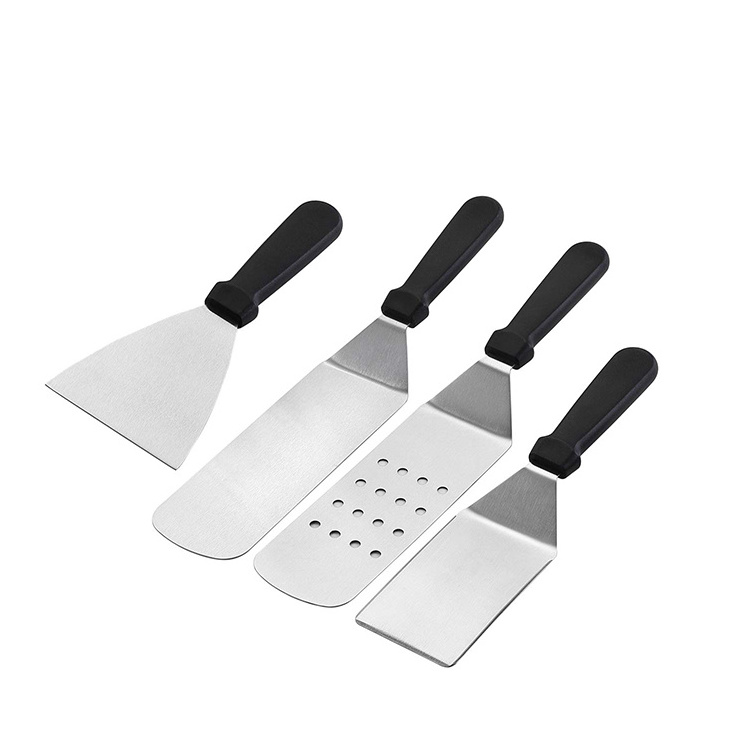 Professional Spatula Set Stainless Steel Griddle Scraper Turner Great for Griddle BBQ Grill and Flat Top Cooking